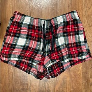 Old Navy Red Plaid Pajama Shorts